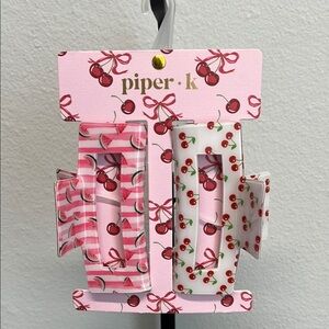 Piper K Cherry 🍒 & Watermelon 🍉 Hair Clips ☀️